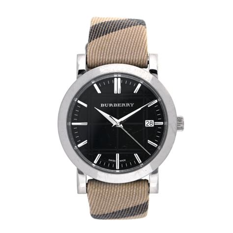 BURBERRY Stainless Steel Calfskin 38mm Heritage 